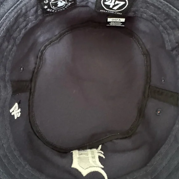 47 Brand Black Bucket Hat with White Logo - Picture 4 of 6